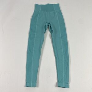 Gymshark Leggings Womens Small Teal High Waist Seamless Yoga Pants Athletic